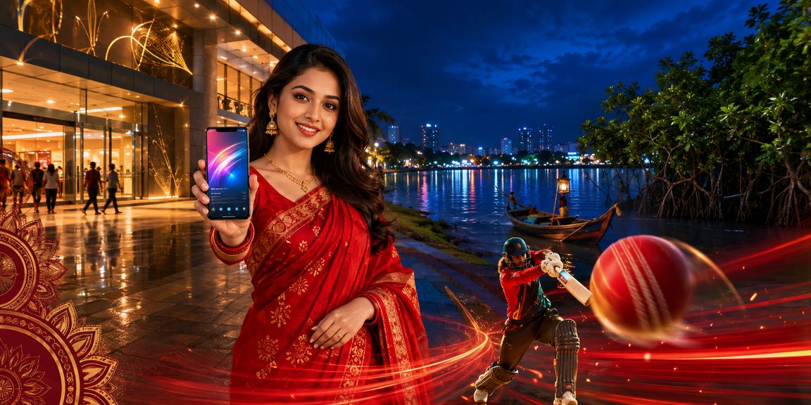 চট্টগ্রামে শাড়ি পরিহিত নারী মোবাইলে ক্রিকেট বেটিং উপভোগ করছেন