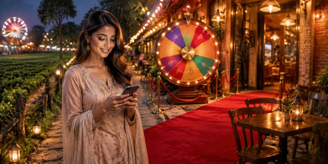 খুলনার চা বাগানের পাশে লাকি ড্র ও স্পোর্টস বেটিং উপভোগ করছেন একজন